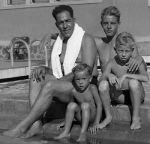 Dad-Ramzi-Basil-Sam-pool 1954